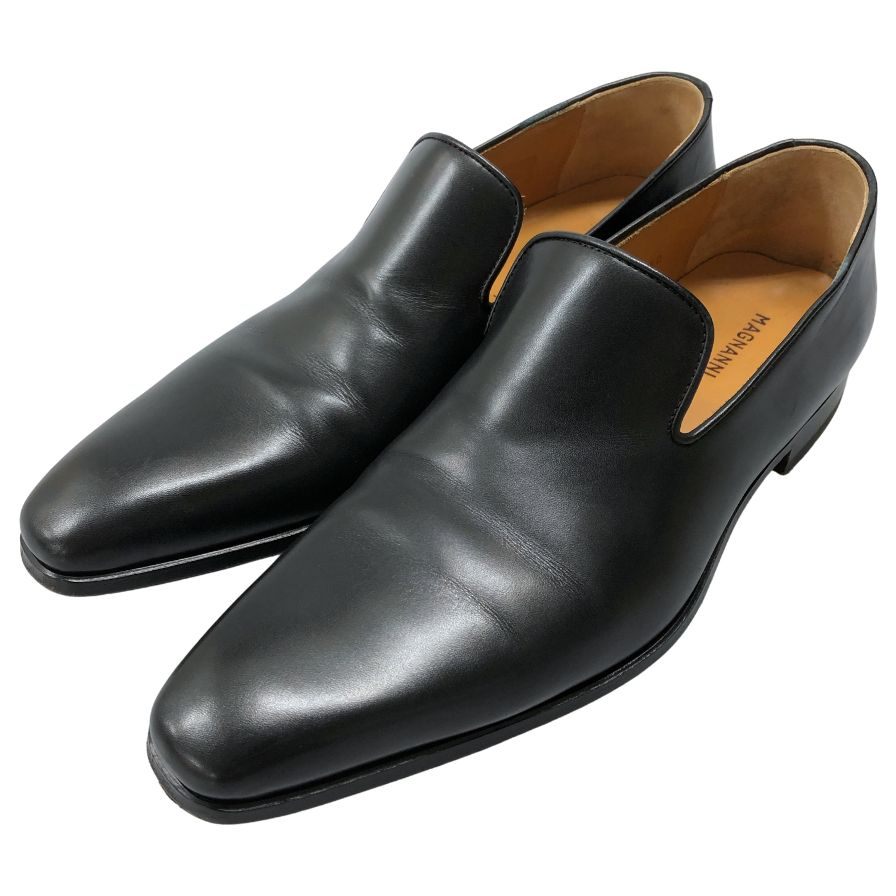 マグナーニ レザーシューズ スリッポン 13173 レザー ブラック メンズ サイズ40 MAGNANNI 約25.0cm【AFC34】