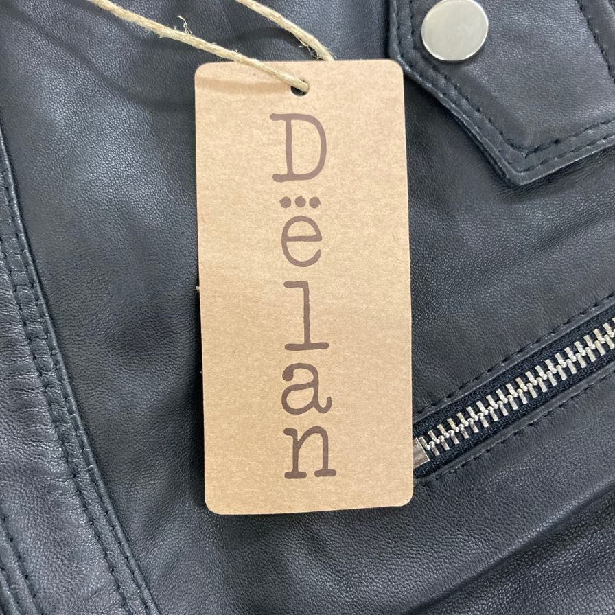 新品同様◆デラン レザー シングル ジャケット シープレザー B309 サイズ50 ブラック Delan 【AFG1】