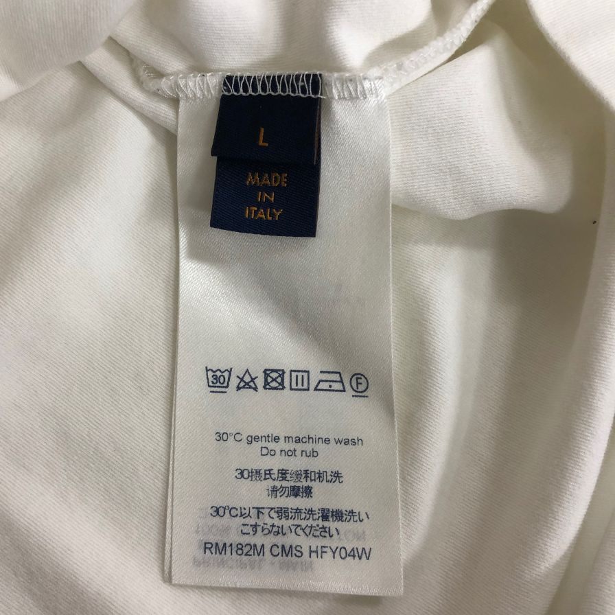 美品◆ルイヴィトン Tシャツ アップサイドダウン ビッグロゴ ホワイト メンズ サイズL Louis Vuitton 【AFB25】