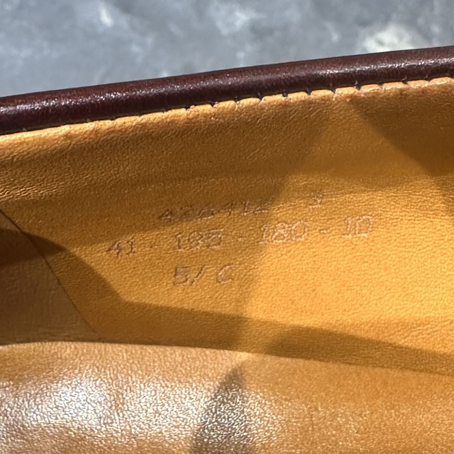 ジェイエムウエストン 180 シグニチャーローファー ボックスカーフ バーガンディ サイズUK5.5C メンズ J.M.WESTON ローファー 約24.0cm【LA】【中古】