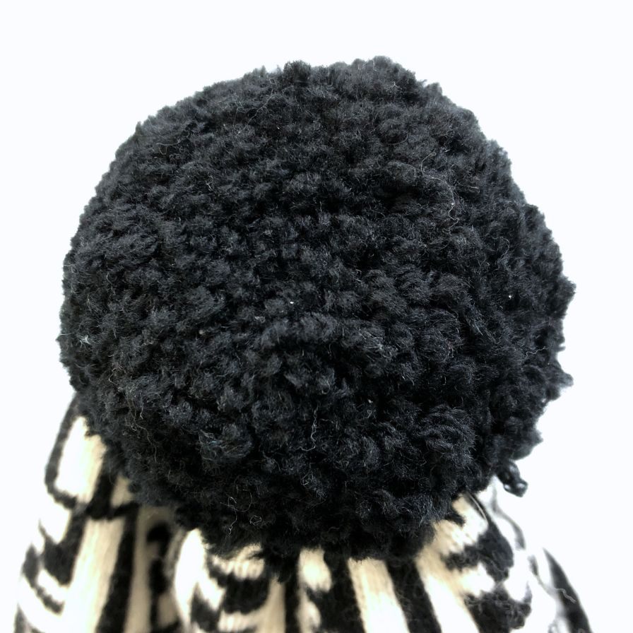 フェンディ ニット帽 ニットキャップ ブラック系 総柄 FENDI【AFI21】