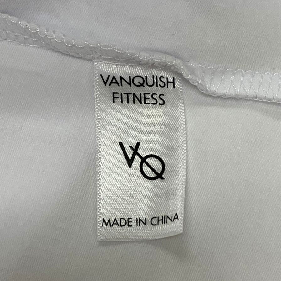 新品同様◆ヴァンキッシュフィットネス 半袖Tシャツ ホワイト メンズ サイズM VANQUISH FITNESS 【AFB34】