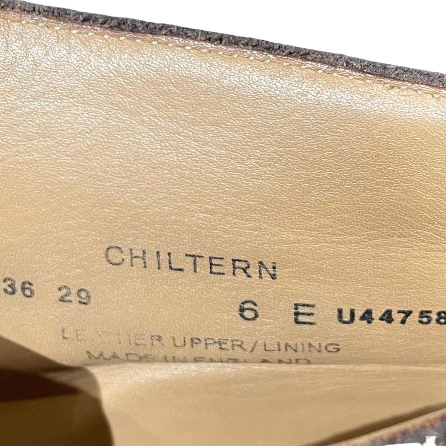 クロケット&ジョーンズ レザーシューズ チルターン チャッカブーツ スエード ブラウン メンズ サイズUK6E CROCKETT&JONES 約24.0cm【LA】【中古】
