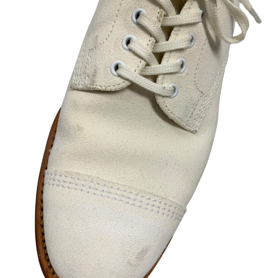 美品◆サンダース ミリタリーダービーシューズ サイズ6 ホワイト メンズ SANDERS Military Derby Shoes【AFC44】