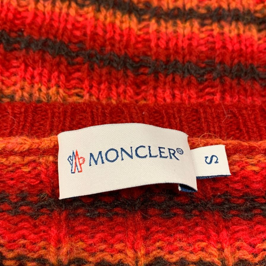 美品◆モンクレール ニット ウール レッド系 メンズ サイズS SCOMー14ー186 MONCLER 【AFB21】
