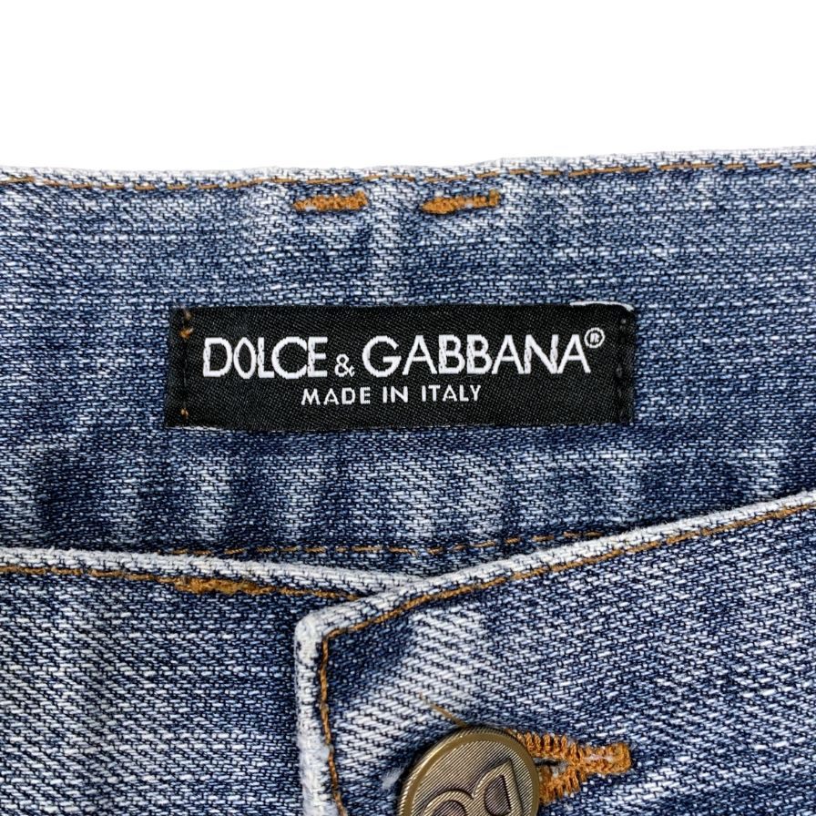 ドルチェ&ガッバーナ デニムパンツ 14CLASSIC G8488 ポケットロゴ刺繍 ブルー サイズ48 DOLCE&GABBANA 【AFB1】