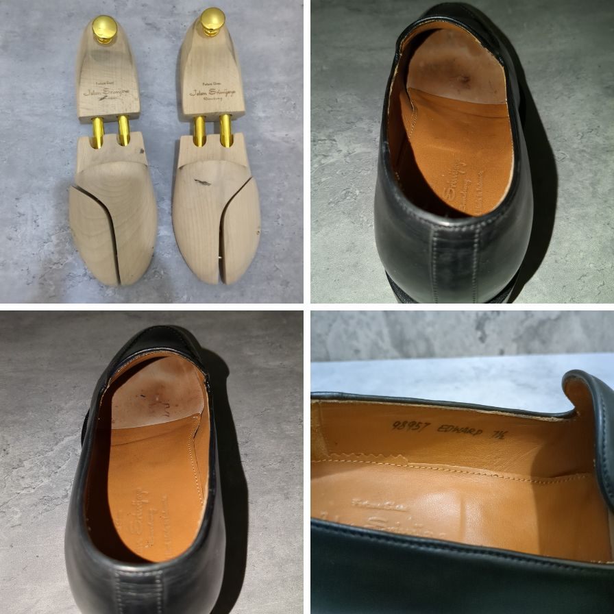 ジャランスリワヤ 98957 スリッポン カーフ ブラック メンズ サイズUK7.5 Jalan Sriwijaya スリッポン 約25.5cm【LA】【中古】