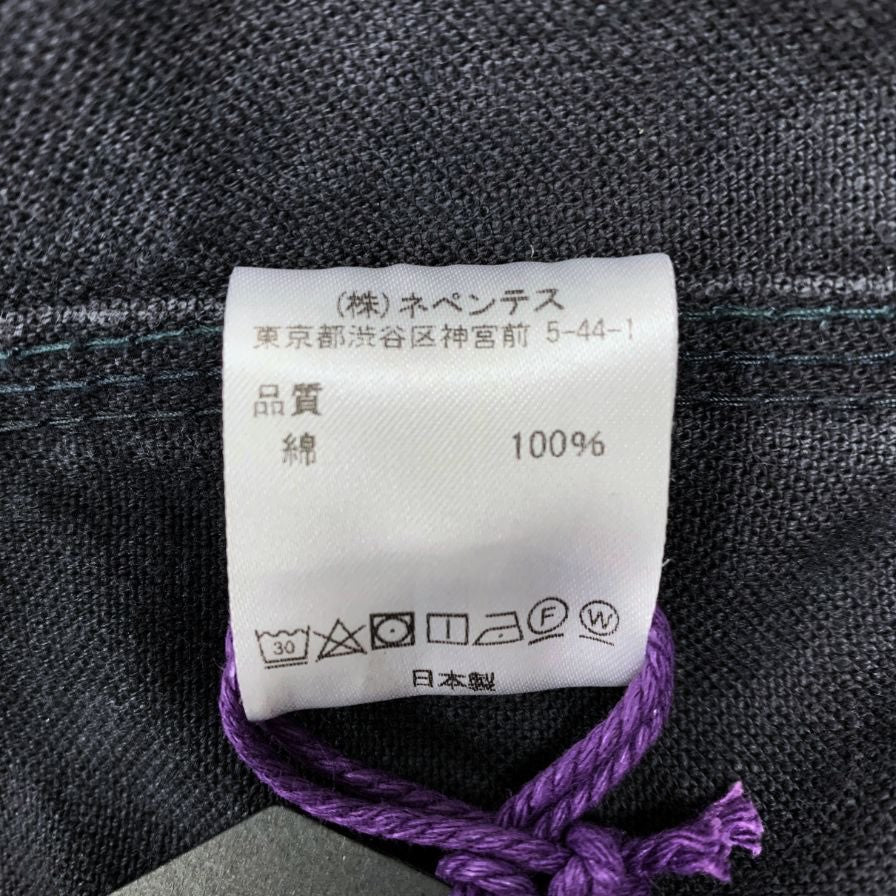 美品◆ニードルス ノーカラー コットン ロングコート メンズ ブラック サイズS Needles 【AFB12】