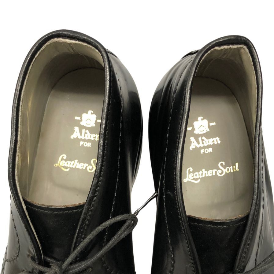 オールデン レザーシューズ LEATHER SOUL別注 14789 コードバン プラザラスト ブラック サイズUS7D Alden ビジネスシューズ 約25.0cm【LA】【中古】