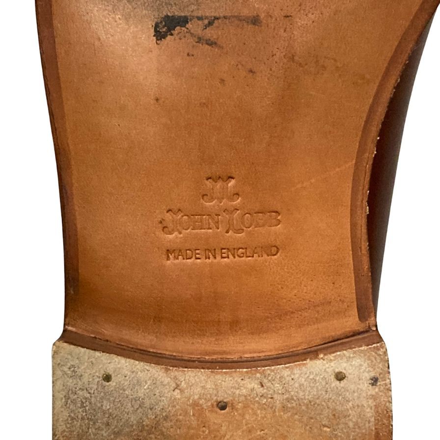 ジョンロブ アシュレイ ローファー スクエアトゥ カーフ ブラウン サイズ9E JOHNLOBB ローファー 約27.5cm【LA】【中古】