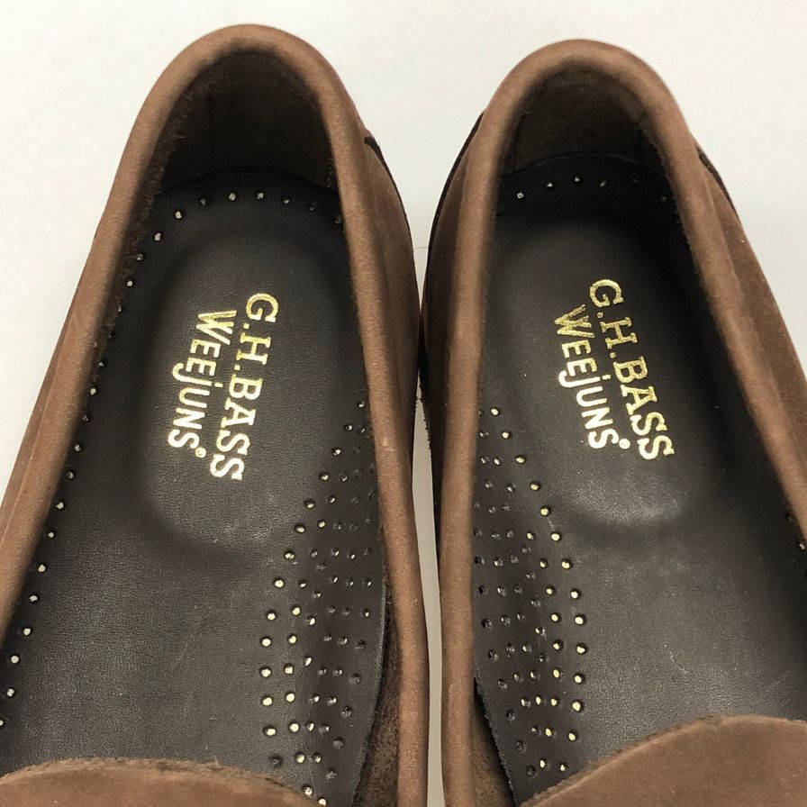 ジーエイチバス ローファー ウィージャンズ ヘリテージ スエード サイズ7 メンズ ブラウン G.H.Bass&Co. WEEJUNS ローファー 約25.5cm【LA】【中古】