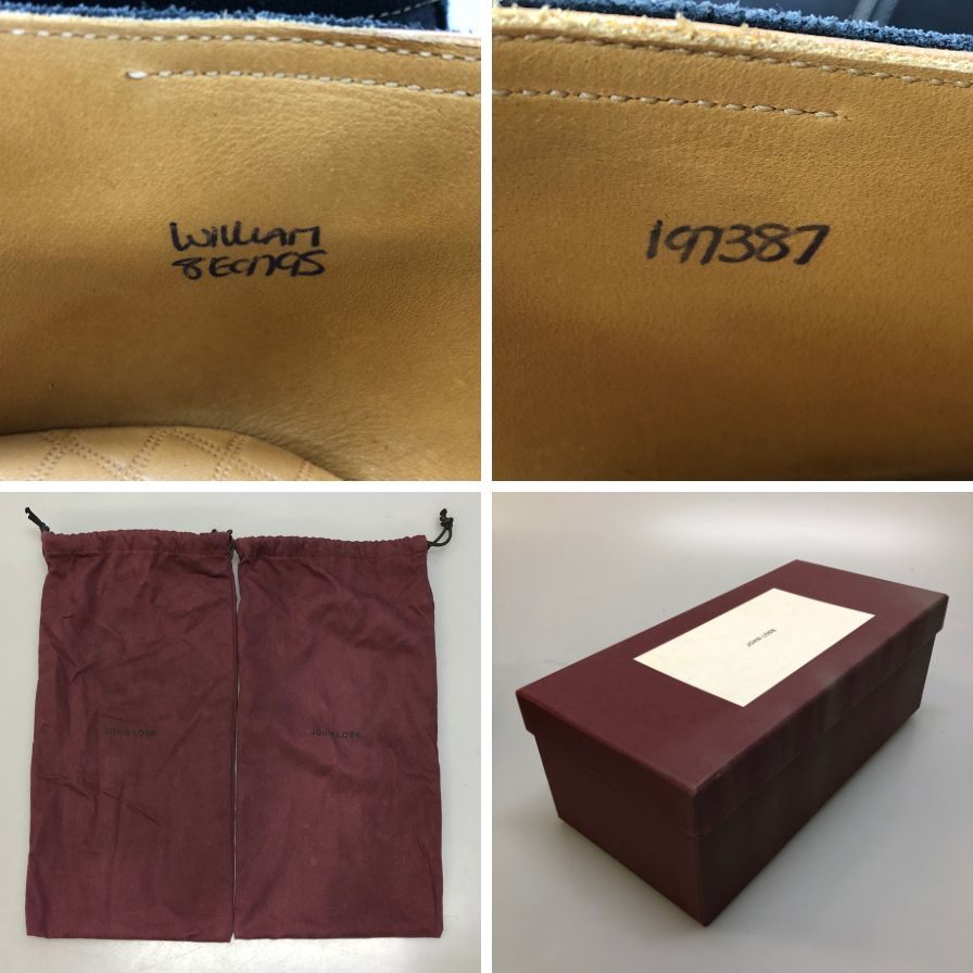 ジョンロブ レザーシューズ ウィリアム ダブルモンク スエード ブラック サイズUK8E JOHN LOBB スエードシューズ 約26.5cm【LA】【中古】