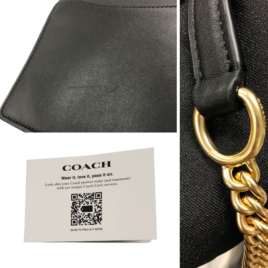 コーチ クロスボディバッグ クレア シグネチャー レディース ブラック×ベージュ COACH【AFE12】
