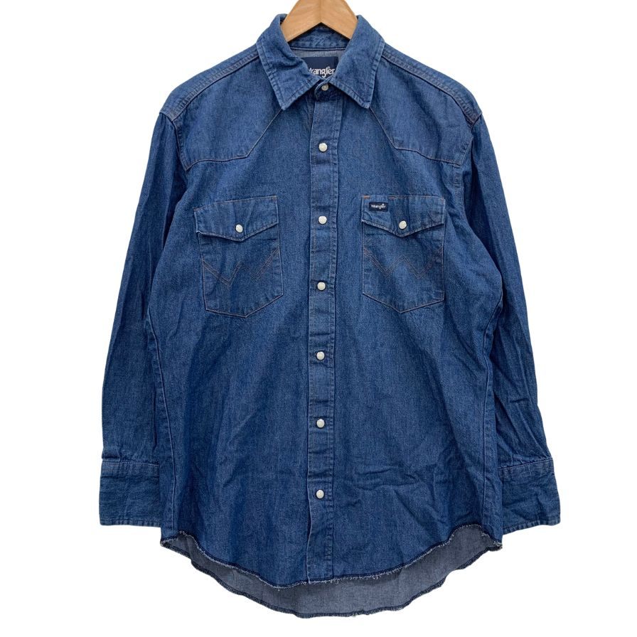 極美品◆ラングラー ウエスタン デニム シャツ 70127MW サイズ15.5 Wrangler 【AFB23】