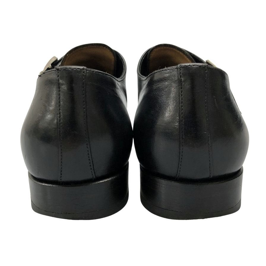 サントーニ レザーシューズ ダブルモンク 14064 ブラック サイズUK8 Santoni 約27.0cm【AFC3】