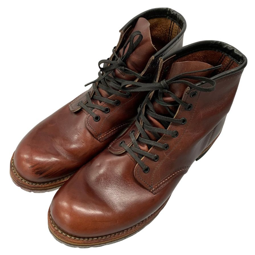 レッドウィング ブーツ 9011 ベックマン プレーントゥ メンズ サイズ9.5D ブラックチェリー REDWING 約27.5cm【AFD5】
