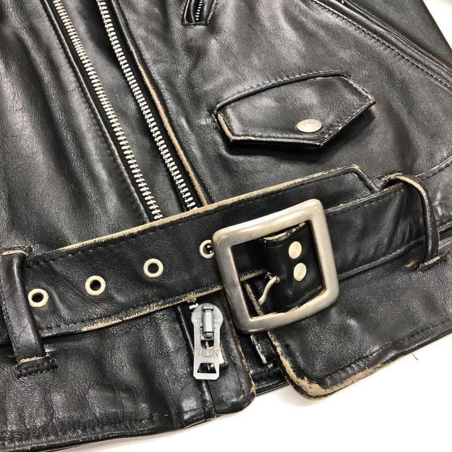 中古◆ショット レザージャケット ライダースジャケット USA製 レザー メンズ ブラック サイズ36 Schott 【AFG1】