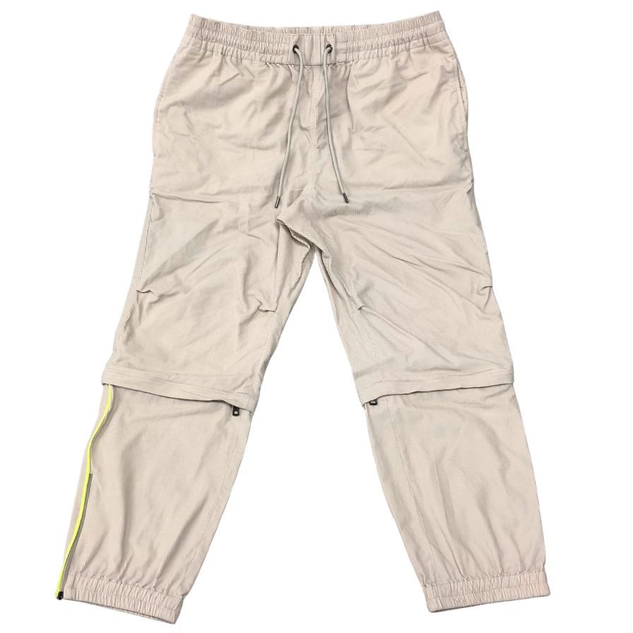 モンクレール 19AW ジップパンツ PANTALONE コーデュロイ ホワイト メンズ サイズ50 MONCLER 【AFB37】