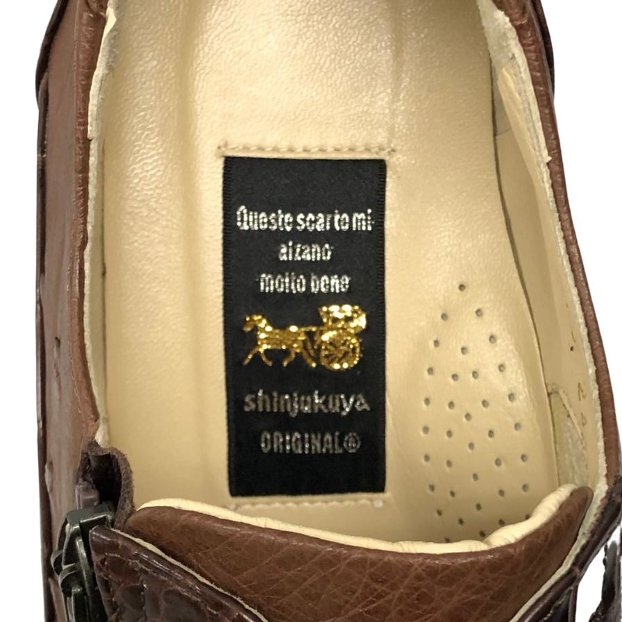 新宿屋 スニーカー 3710 ヒール レザー ハイブリリアントクロコ カンゴタバック レディース サイズ24.5 shinjukuya 約24.5cm【7-11】