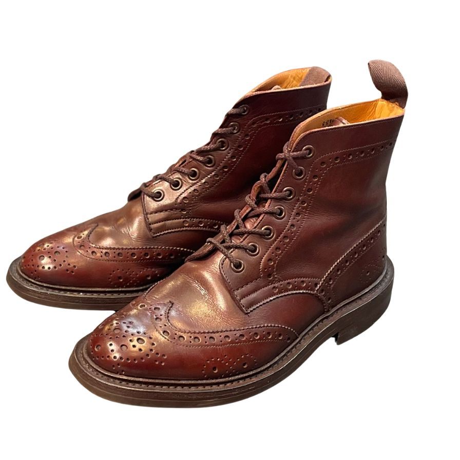 トリッカーズ ポールスミス カントリーブーツ M6178 レザー メンズ UK6 ダークブラウン Tricker's Paul Smith ブーツ 約24.5cm【LA】【中古】