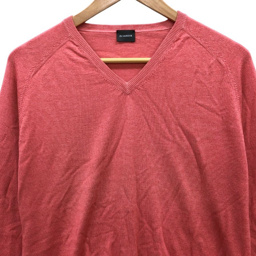 中古◆ジルサンダー セーター カシミヤ Vネック レディース サイズ44 ピンク JIL SANDER 【AFB16】