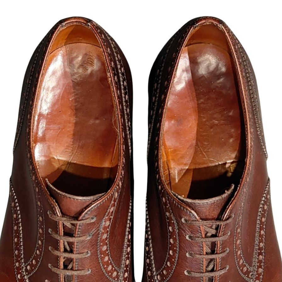 ジェイエムウエストン レザーシューズ セミブローグ 310 旧ロゴ ブラウン メンズ サイズUK5.5E J.M.WESTON ビジネスシューズ 約24.5cm【LA】【中古】