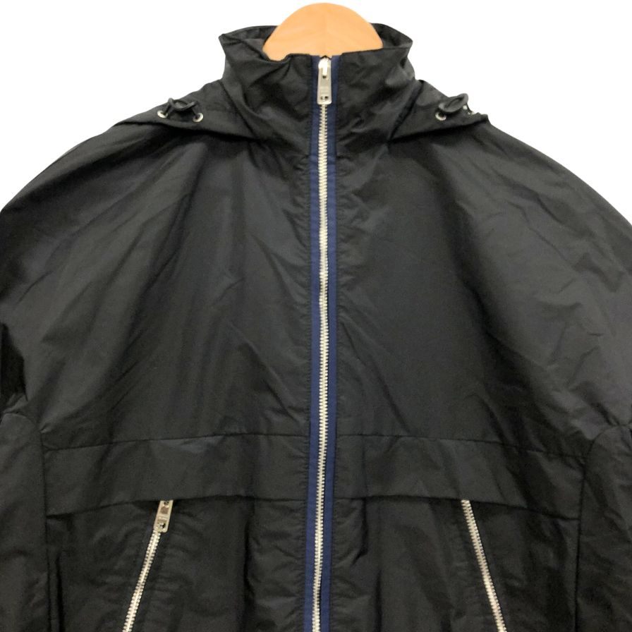 美品◆プラダ 15AW ナイロンコート ドローストリング ダブルジップ ブラック レディース サイズ36 PRADA 【AFA22】