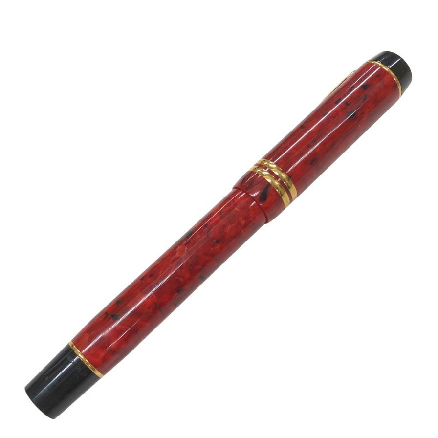 パーカー 万年筆 デュオフォールド インターナショナル キャップ式 マーブルレッド ペン先18K ユニセックス PARKER DUOFOLD【AFI9】