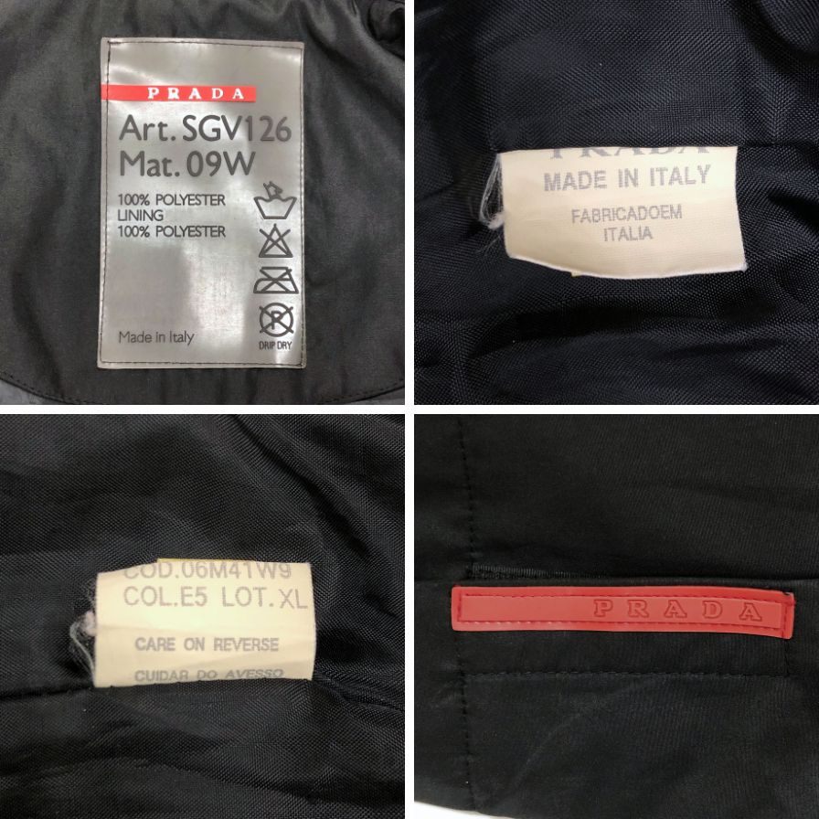 美品◆プラダ 09AW ナイロンジャケット ブラック メンズ サイズXL SGV126 PRADA 【AFB20】