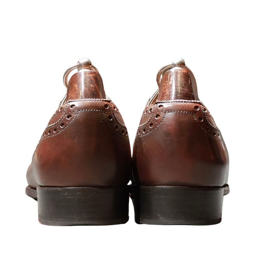 ガジアーノ&ガーリング レザーシューズ ヒューズ アデレード TG73ラスト メンズ サイズ UK6.5E ブラウン GAZIANO&GIRLING HUGHES ビジネスシューズ 約24.5cm【LA】【中古】