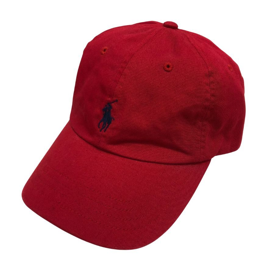 ポロラルフローレン キャップ 帽子 6パネル 刺繍 コットン レッド メンズ POLO RALPH LAUREN【AFI1】