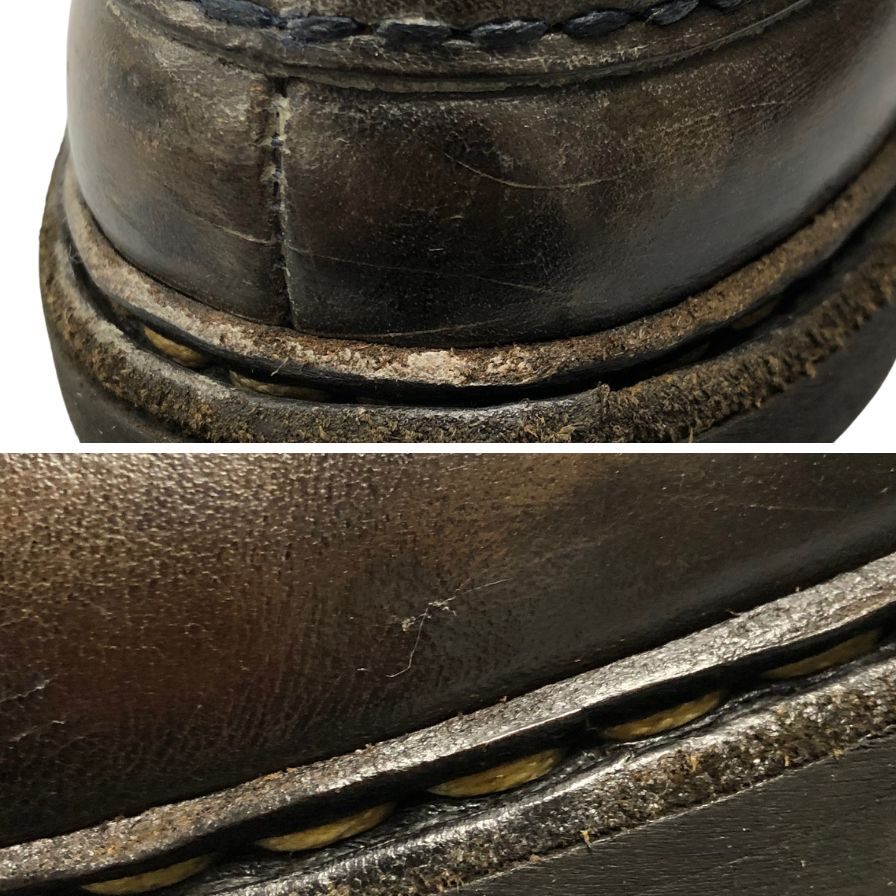 パラブーツ コインローファー ランス メンズ サイズ7F ダークブラウン Paraboot REIMS 約25.5cm【AFC6】