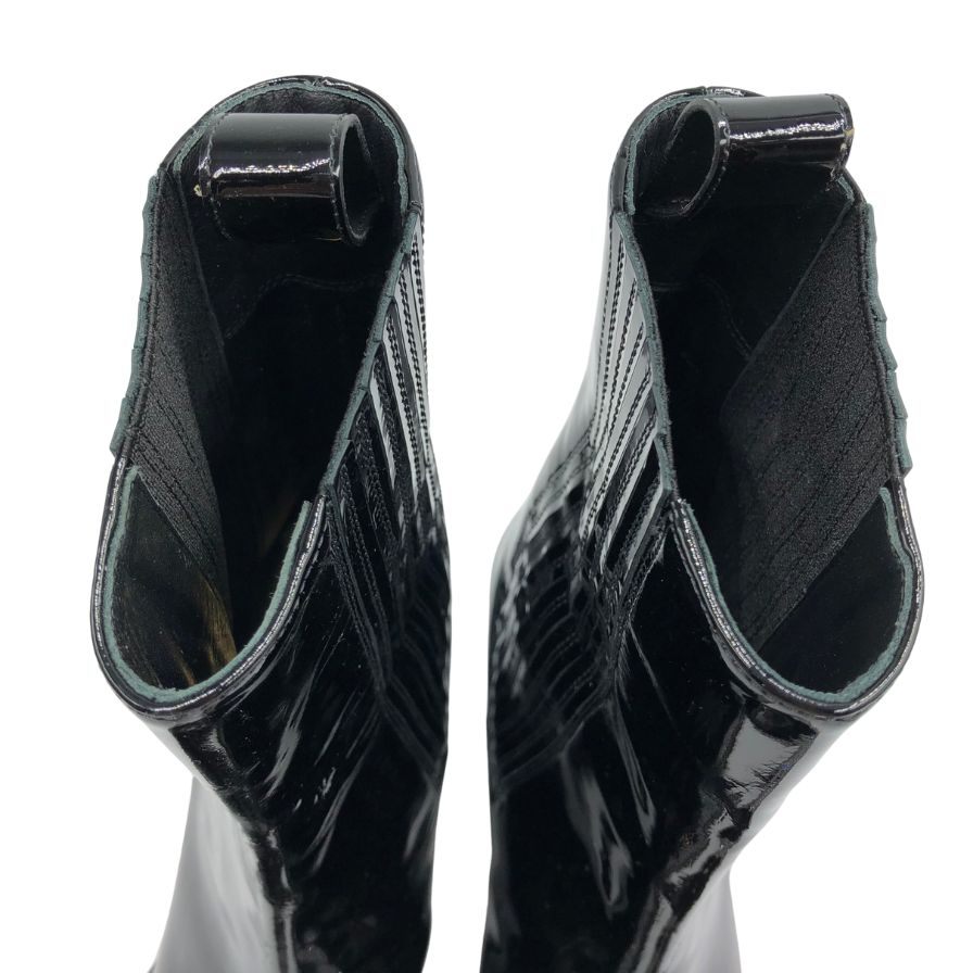アレクサンドル ボーティエ ヒールブーツ パテントレザー ラインストーン ブラック レディース サイズ36 Alexandre Vauthier 約22.5cm【AFC47】