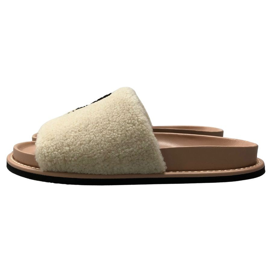 奈良美智×ステラマッカートニー サンダル ボア ピンク系 サイズ38 YOSHITOMO NARA×STELLA McCARTNEY 約24.0cm【AFC45】