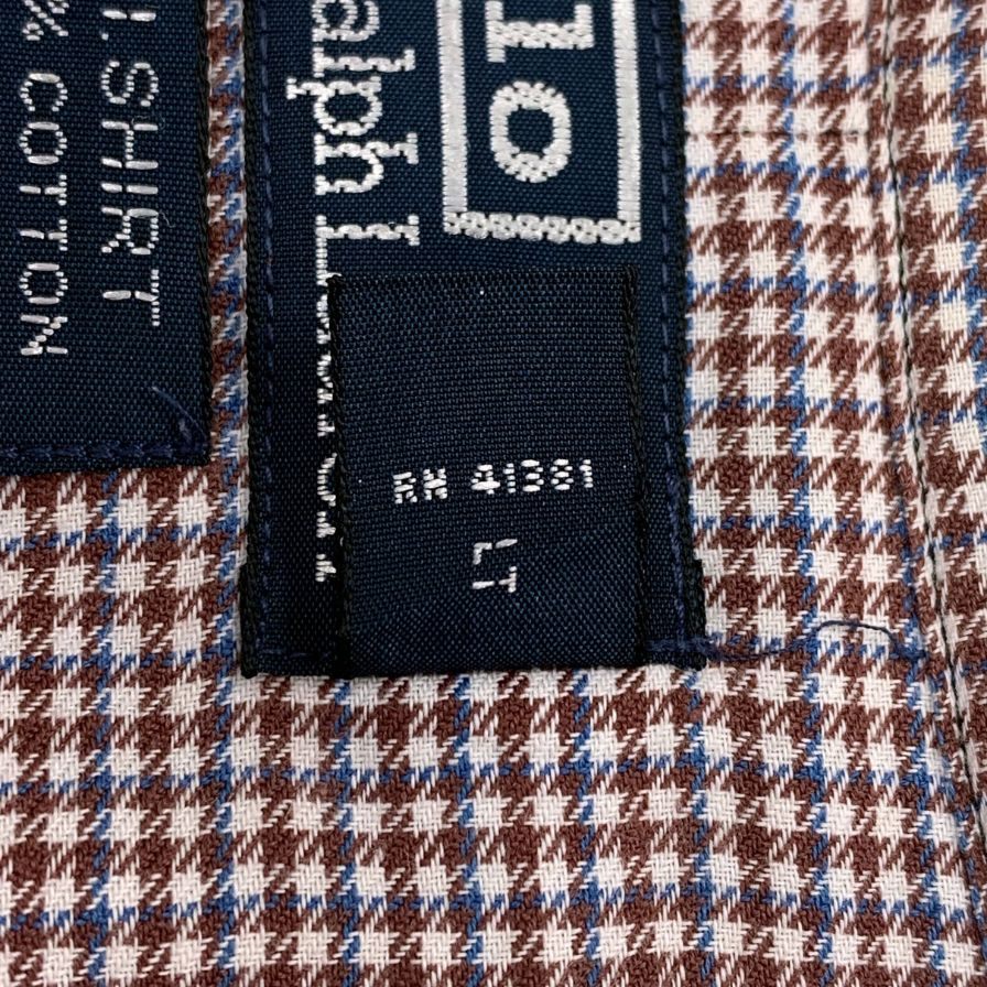 美品◆ポロ バイ ラルフローレン ワークシャツ ダブルポケット チェック メンズ サイズL POLO BY RALPH LAUREN 【AFB10】
