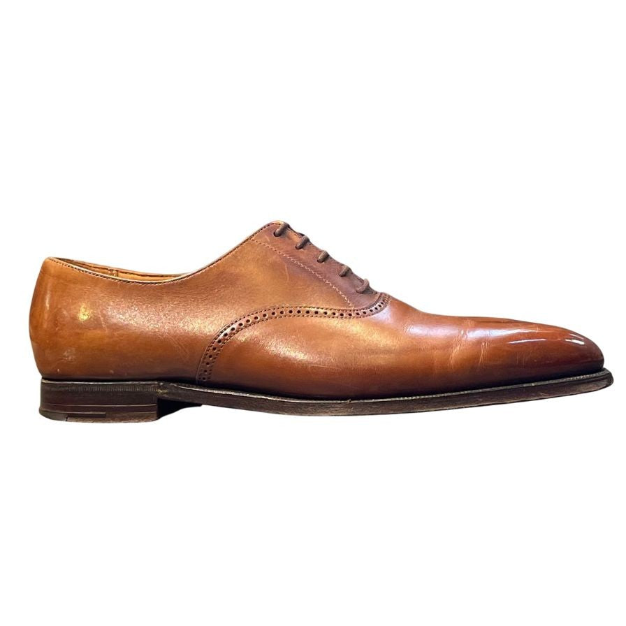 クロケット&ジョーンズ レザーシューズ プレーントゥ ダルトン レザー メンズ サイズUK7E ブラウン CROCKETT&JONES DALTON ビジネスシューズ 約26.0cm【LA】【中古】