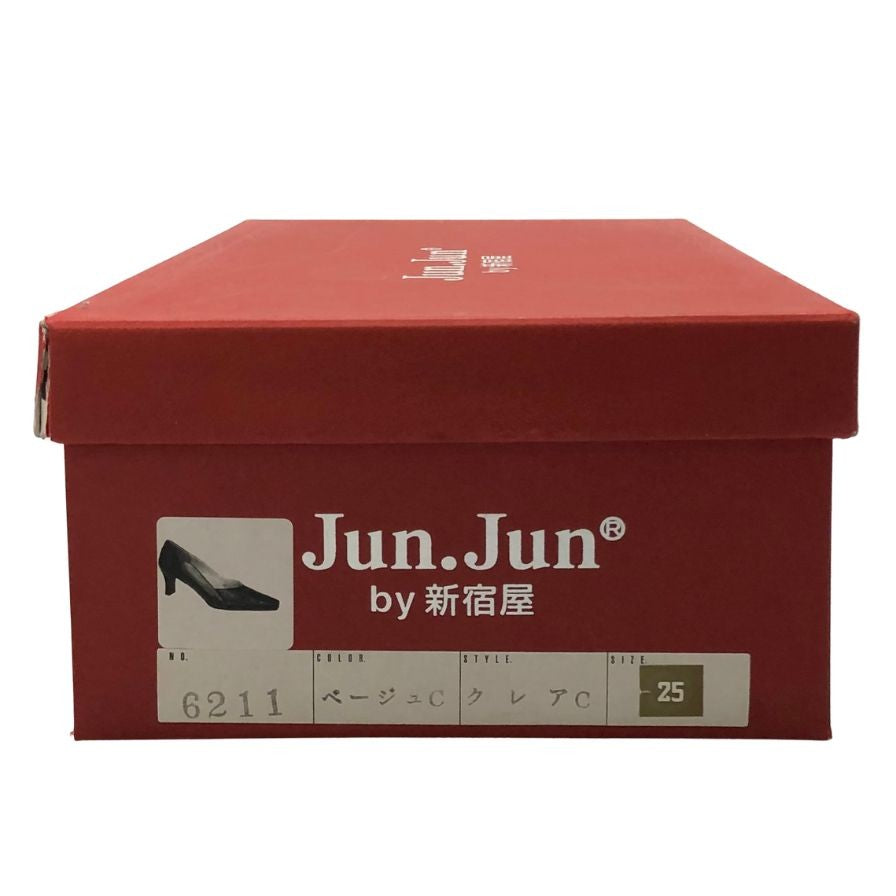ジュンジュンバイ新宿屋 ハイヒール レザー 6211 ベージュ サイズ25cm レディース Jun.Jun by shinjukuya 約25.0cm【7-11】