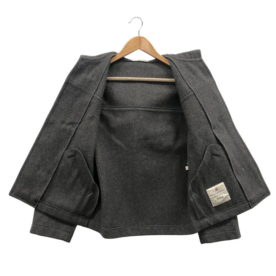 極美品◆モンゴメリー バイ チベット ダッフルコート ショート丈 メンズ ウール ミックスファイバー サイズ34 グレー MONTGOMERY by Tibbett 【AFA12】