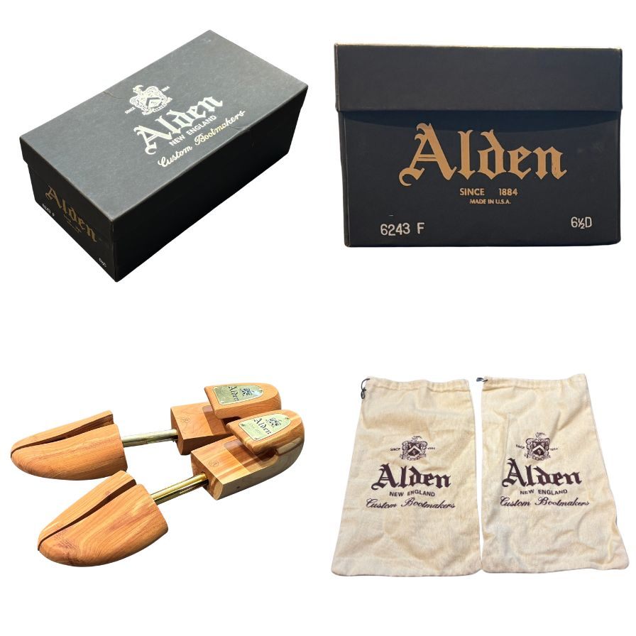 オールデン ローファー コインローファー 6243F スエード バンラスト メンズ ブラウン サイズ6.5D ALDEN ローファー 約25.0cm【LA】【中古】
