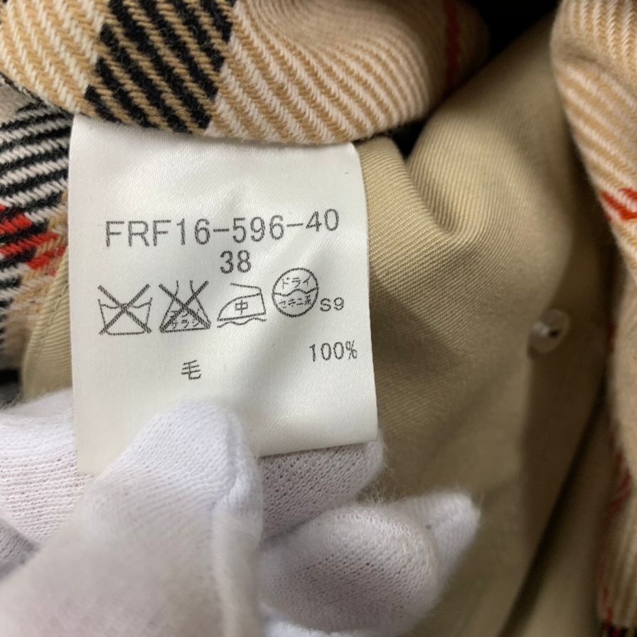 中古◆バーバリー ブルーレーベル トレンチコート コットン 裏地ノバ柄 サイズ38 レディース ベージュ FRF16-596-40 BURBERRY BLUE LABEL 【AFB11】
