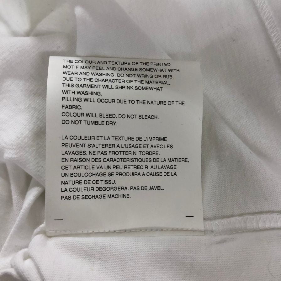 極美品◆コムデギャルソン CDG 長袖 Tシャツ AD2019 SZ-T035 袖バックプリント ホワイト メンズ サイズM comme des garcons 【AFB21】