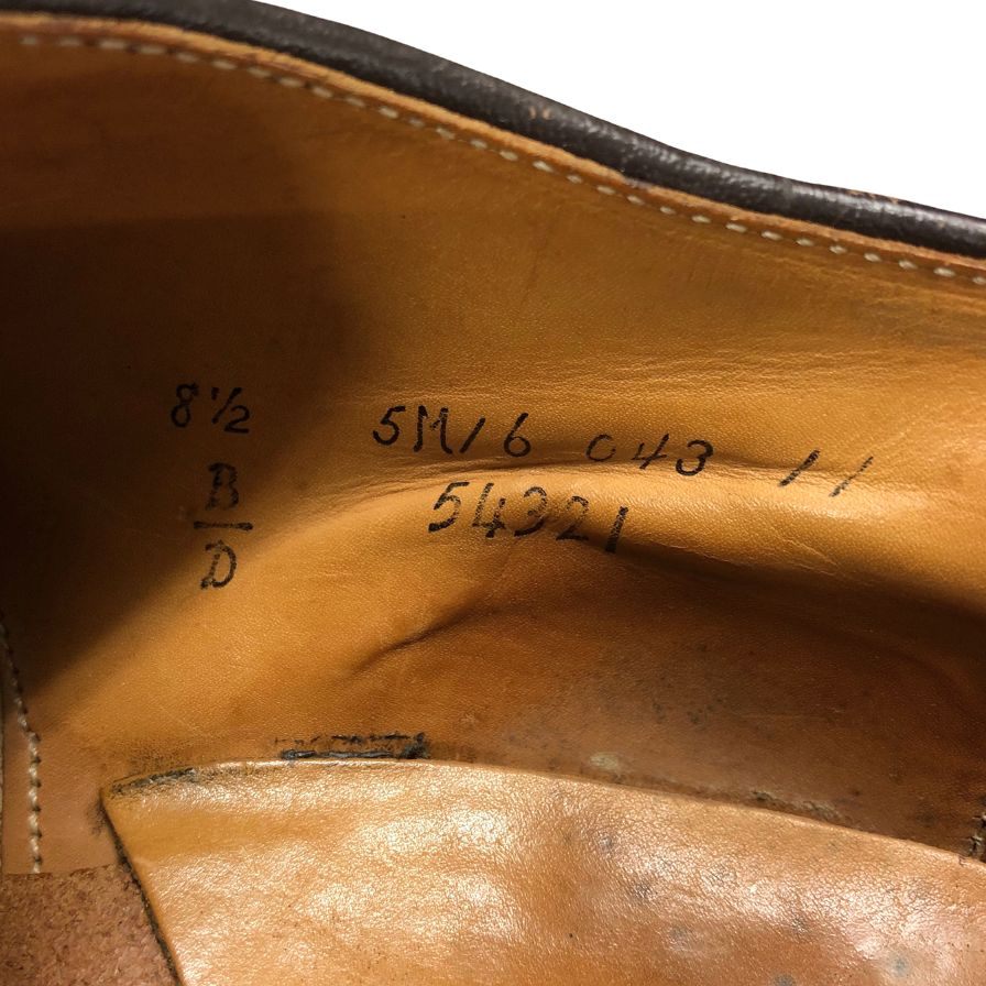 オールデン レザーシューズ Vチップ 54321 コードバン ダークバーガンディ メンズ サイズUS8.5D ALDEN 約26.5cm【AFC7】