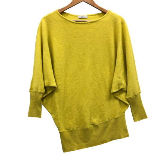 中古◆バーニーズ  ニューヨーク  セーター プルオーバー カシミヤ リブ サイズF イエロー レディース BARNEYS NEWYORK 【AFB22】