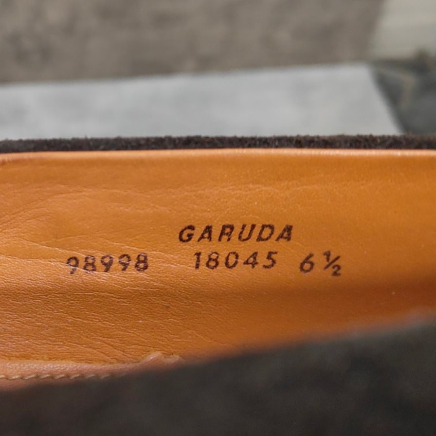 ジャランスリワヤ ローファー 98998 Uチップ スエード ブラウン サイズUK6.5 メンズ Jalan Sriwijaya ローファー 約25.5cm【LA】【中古】