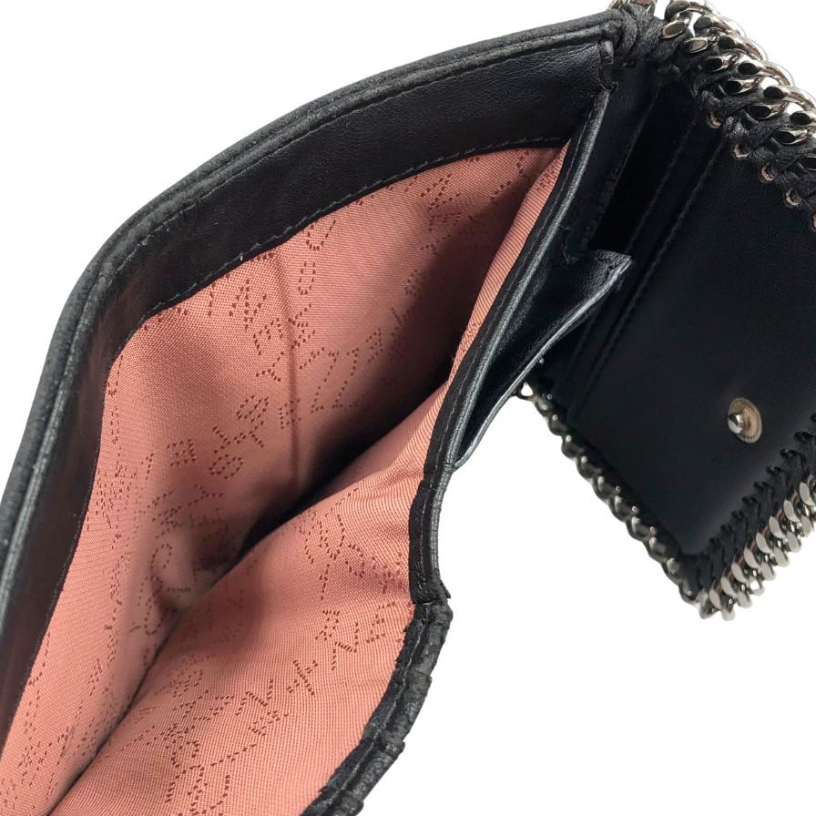 ステラ マッカートニー 三つ折り財布 チェーン ファラベラ スター ブラック系 レディース Stella McCartney【AFI14】