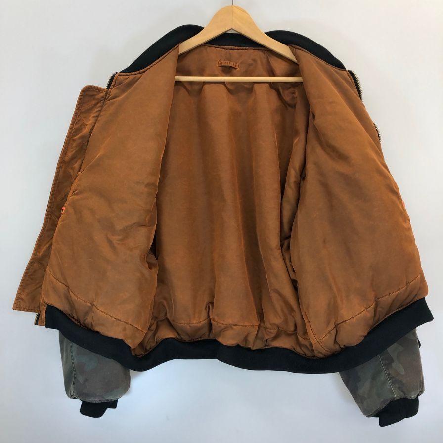 美品◆フォステックスガーメンツ MA-1 ボンバージャケット リバーシブル カモフラ メンズ サイズXL F.M.C.D FOSTEX GARMENTS 【AFA18】