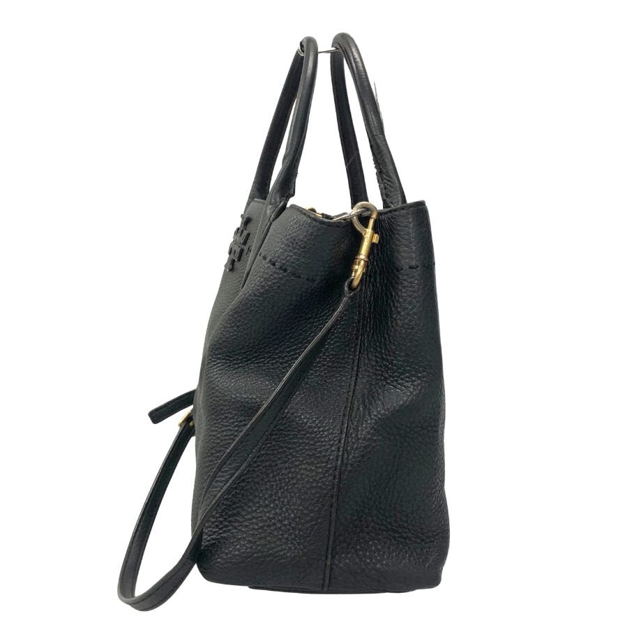 トリーバーチ ハンドバッグ ブラック シボレザー Tory Burch【AFE6】