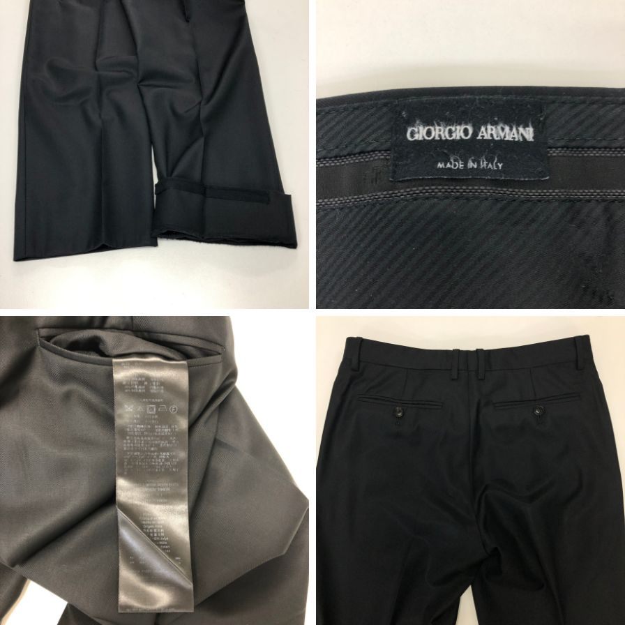 ジョルジオ アルマーニ SOHO 2B ジャケットスーツ メンズ サイズ46 ブラック GIORGIO ARMANI【AFA8】