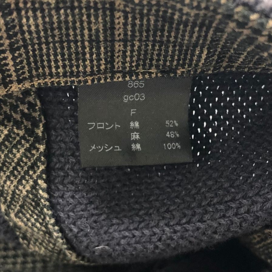 ダブルジェイケイ キャップ コットン リネン メンズ ブラウン ネイビー WJK