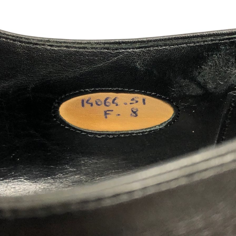 サントーニ レザーシューズ ダブルモンク 14064 ブラック サイズUK8 Santoni 約27.0cm【AFC3】